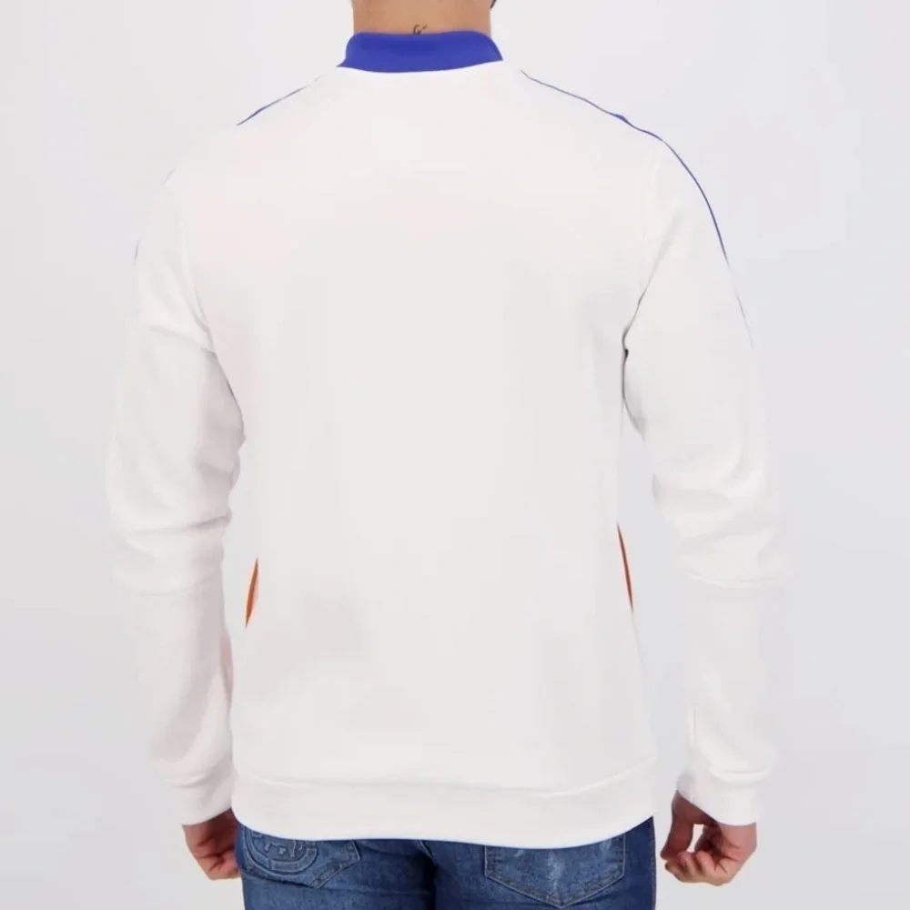 Adidas White and Blue Real Madrid Bomber Jacket NWT